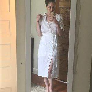 Steele Wrapped Midi Shirtdress Anthropologie